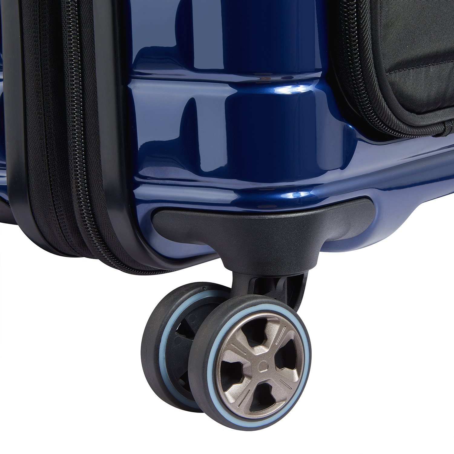Delsey Shadow 5.0 Cabin Trolley Expandable Front Pocket blue