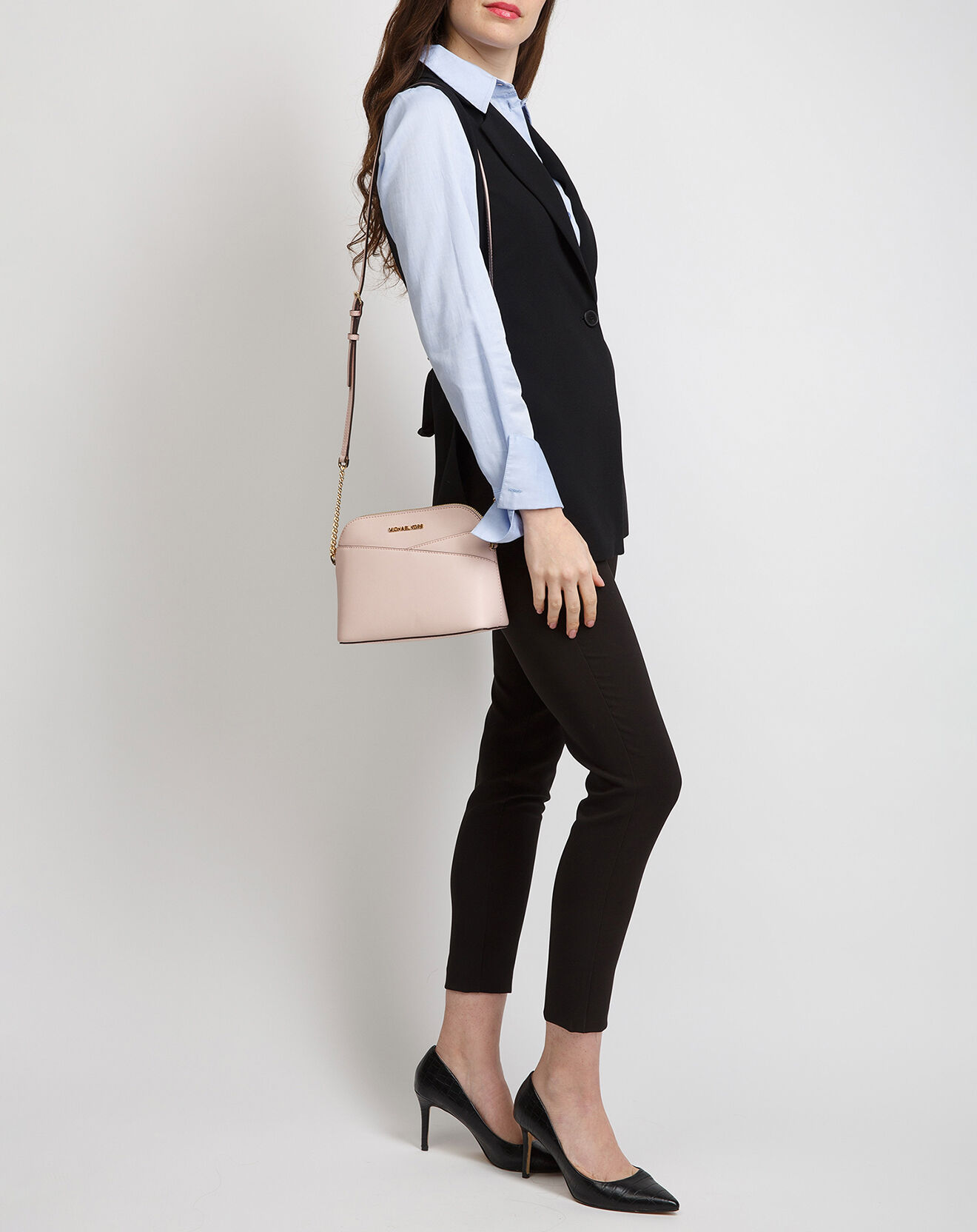 Michael Kors Sac bandoulière en Cuir Jet Set Travel  poudre - 21x17x9 cm