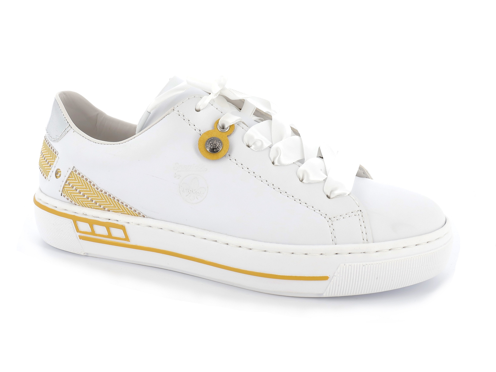Rieker-L8824 Synthétique Blanc-Jaune