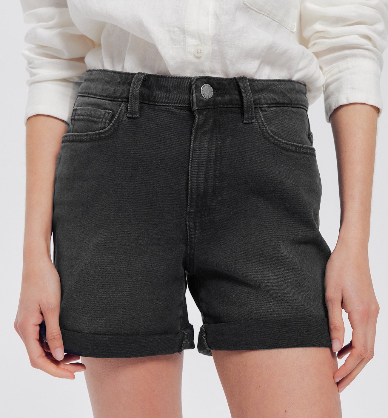 Short en jean Femme - Jean noir