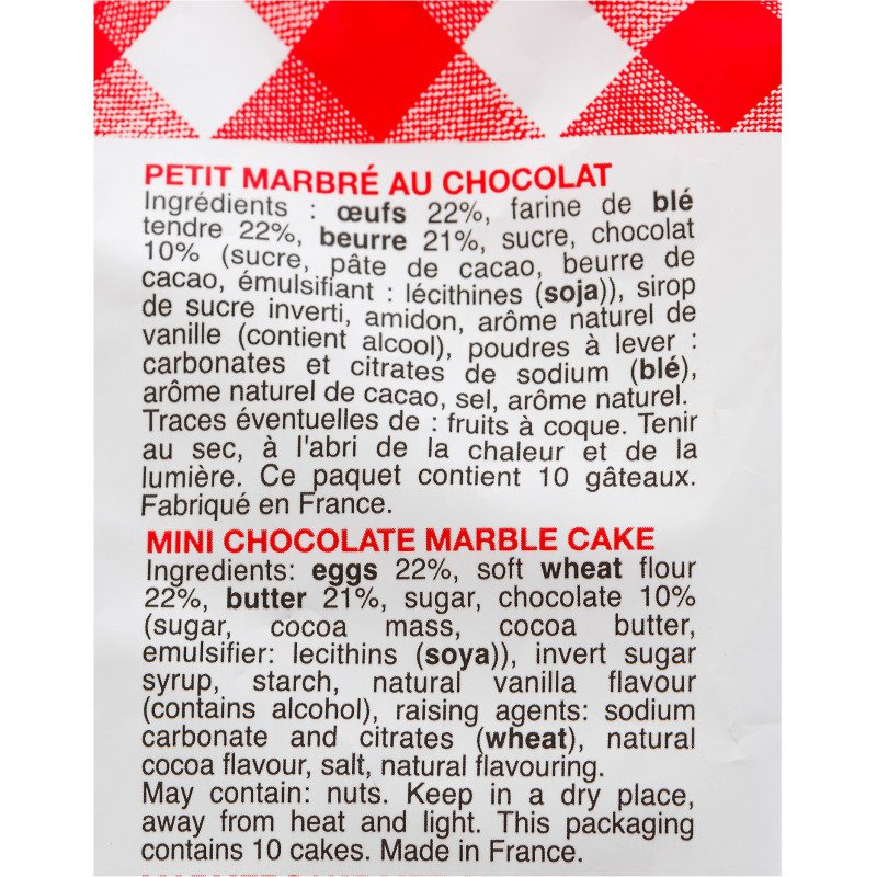 Petits marbrés au chocolat Bonne Maman - Sachet 300 g
