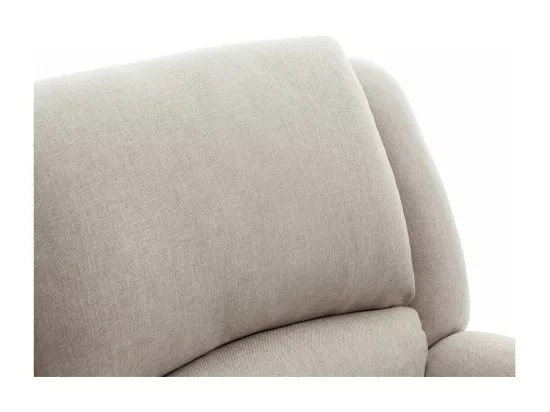 Fauteuil Relaxation manuel Léo en Tissu - Beige - L88 x P93 x H96cm - Loungitude