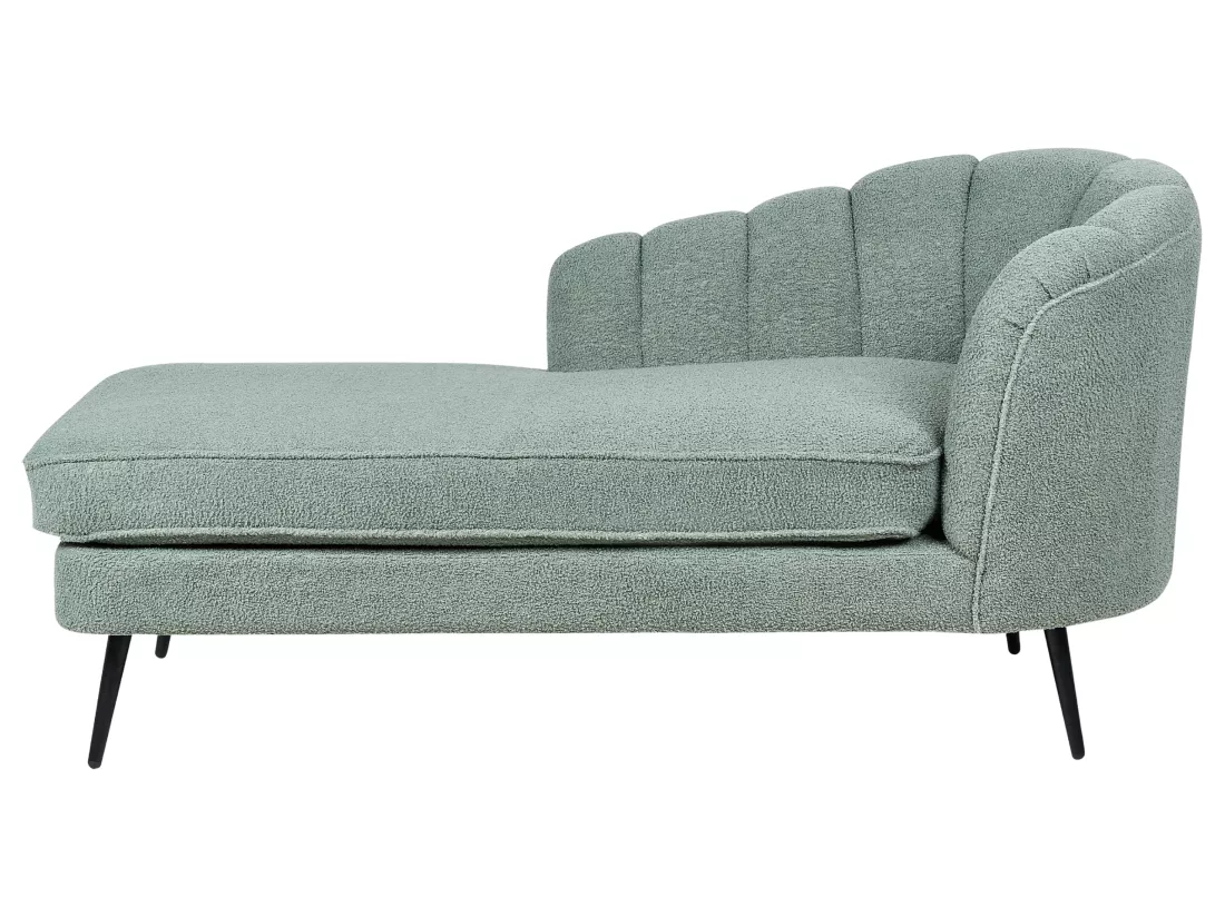 Divan côté droit en bouclé vert ALLIER