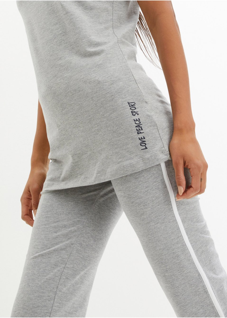 Lot de 2 T-shirts de sport longs en coton