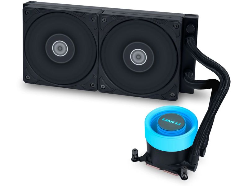 Lian Li Wasserkühlung GA II Lite Schwarz Leistungsstarke AiO Wasserkühlung mit 240 mm Radiator