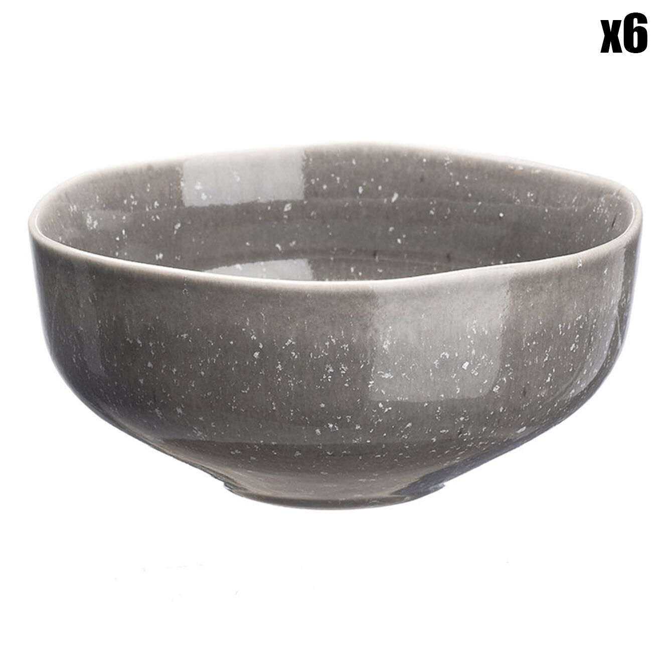 Bjorn 6 Bols en Grès Stellar gris/anthracite - 70 cl