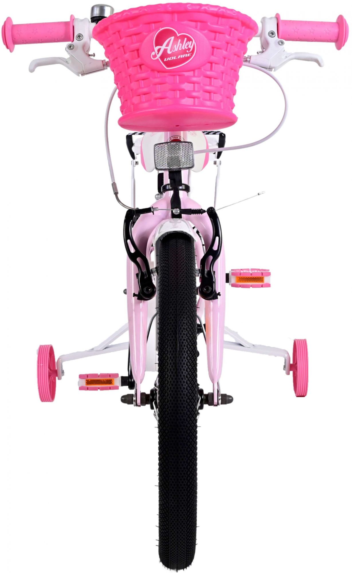 TPFSports Ashley Kinderfahrrad - Mädchen - 18 Zoll - Rücktritt + Handbremse - Rosa/Rot