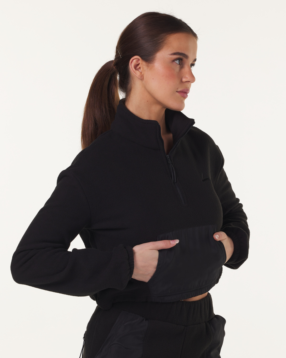 LEVITY Break Fleece 1\2 Zip Sweater Black