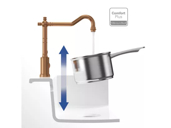 Robinet cuisine VILLEROY ET BOCH Avia 2.0 Bronze + nettoyant