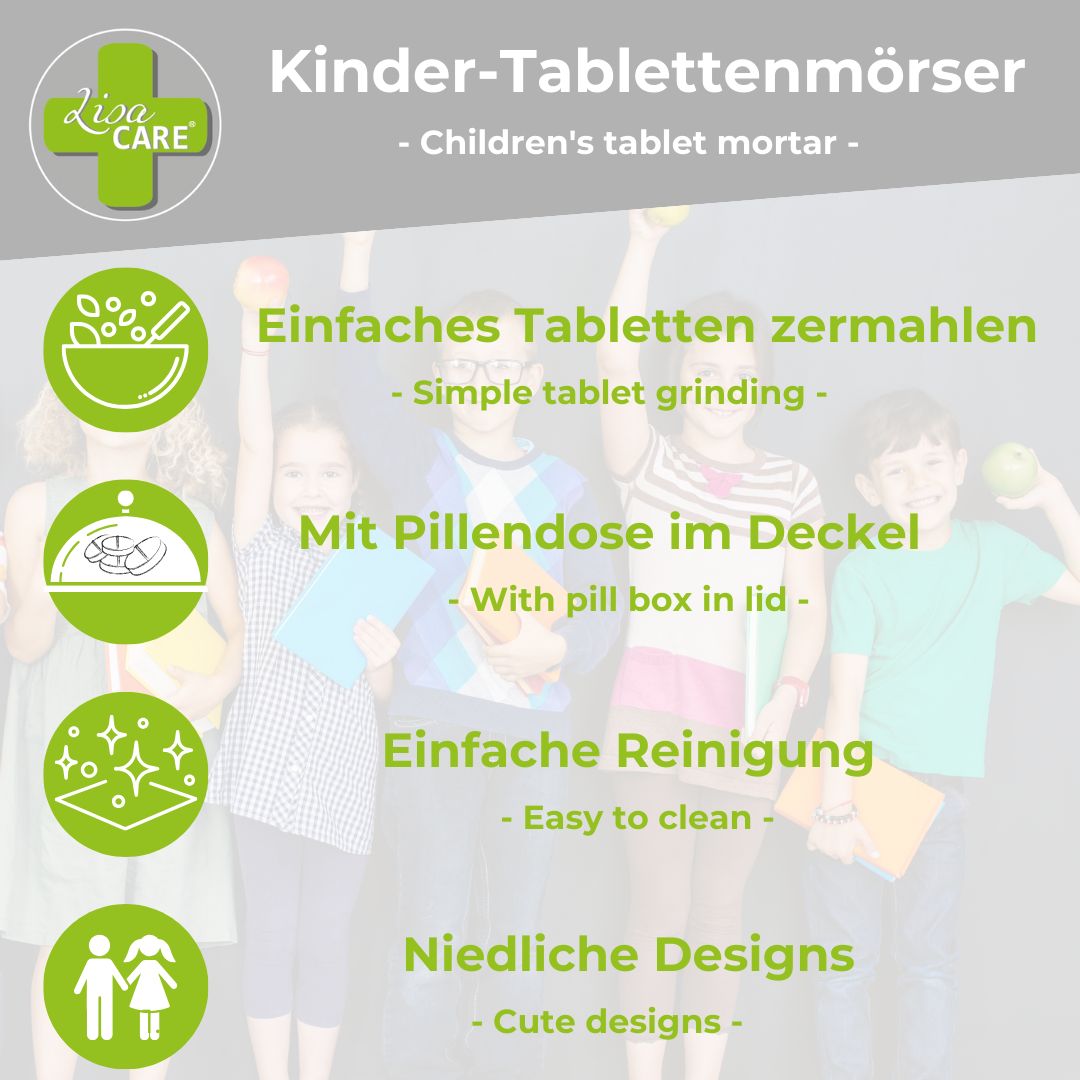 LisaCare Tabletten Mörser 5cm x 4cm PillenCrusher - Fuchs