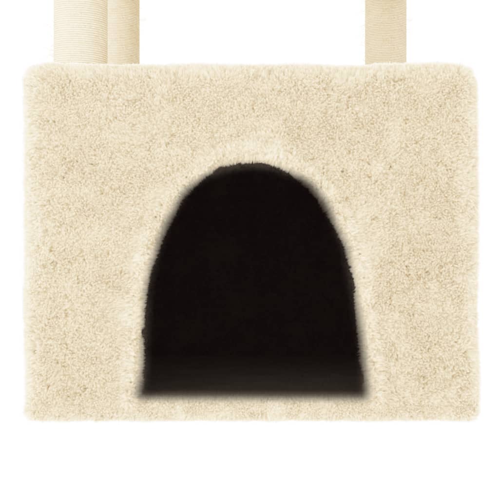 Arranhador para Gatos vidaXL com Postes de Sisal, Creme, 109,5 cm