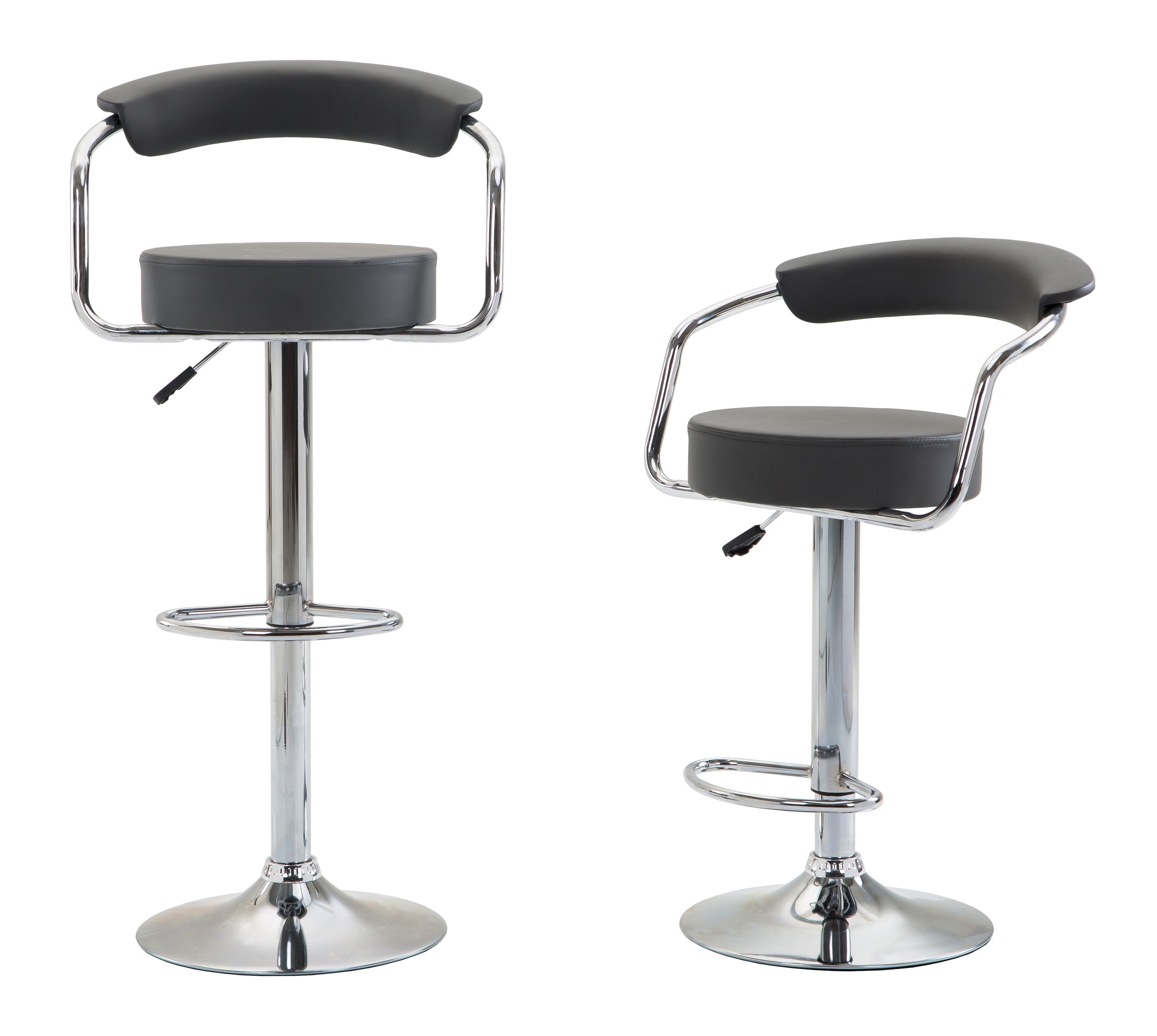 Barhocker WENDY 2er Set anthrazit