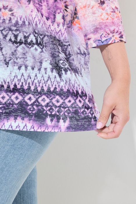 T-Shirt, Druck mit Ziersteinchen, 3/4-Ärmel