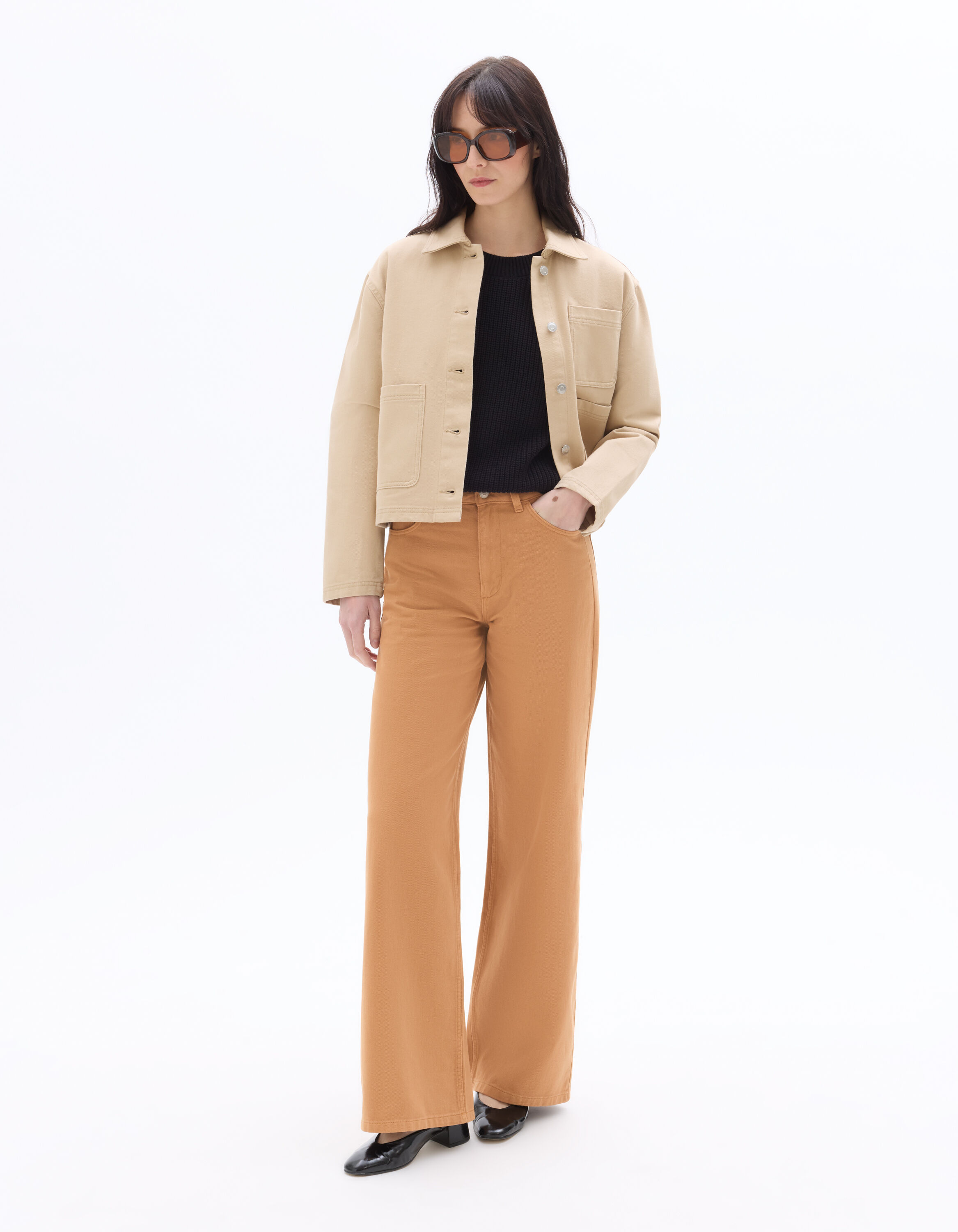 Pull oversize manches 3/4 - noir