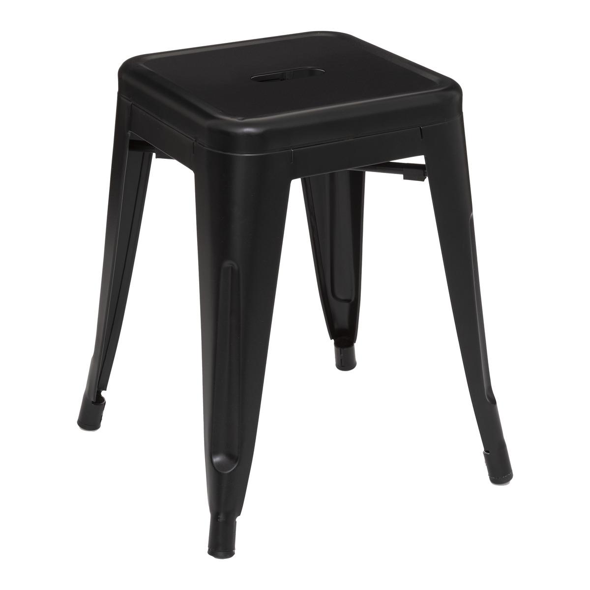 TABOURET METAL NIKO NOIR