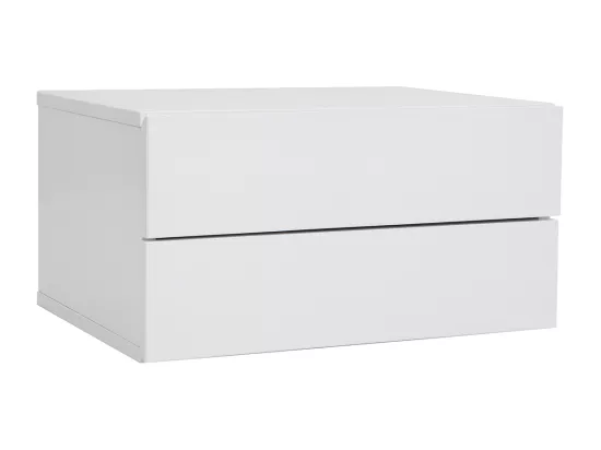 Caisson de rangement 2 tiroirs blanc laqué MAX