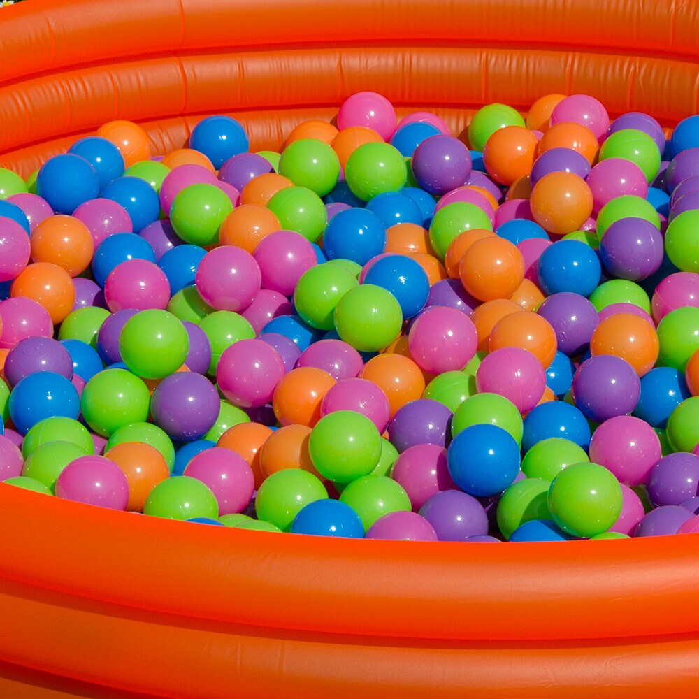 50 bunte Bälle für Bällebad 5,5cm Babybälle Plastikbälle Baby Spielbälle Pastell