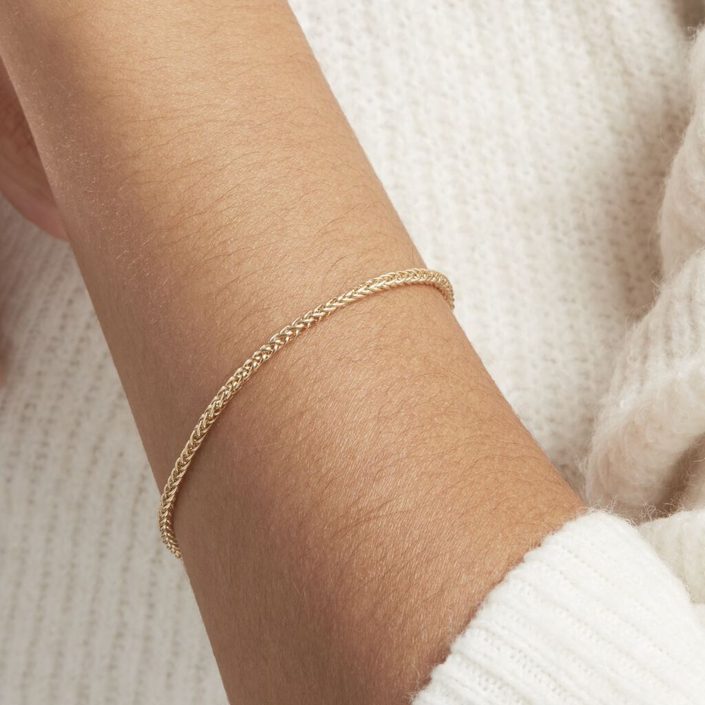 Bracelet Jayna Maille Palmier Or Jaune