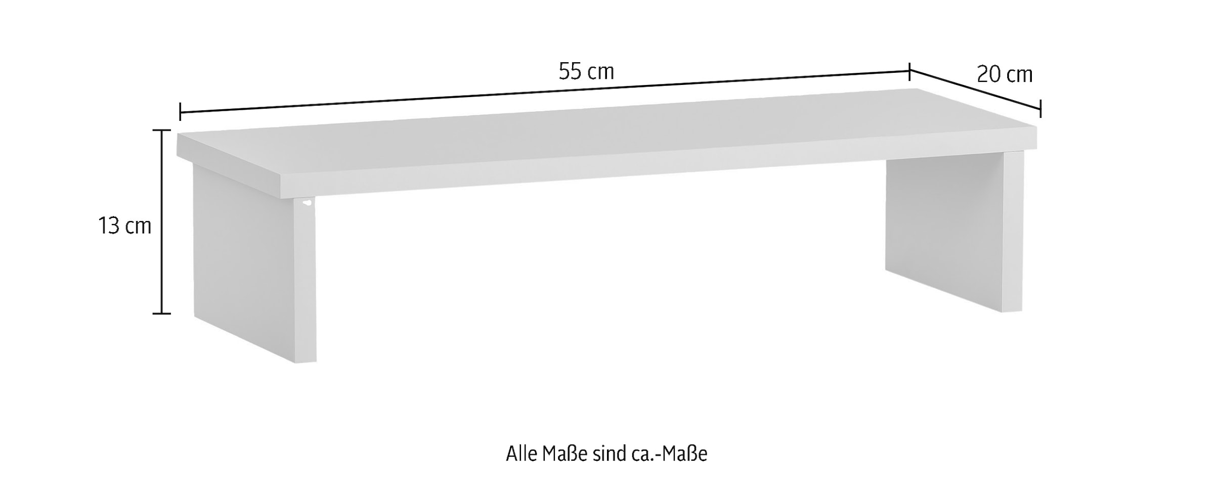 Schildmeyer Schreibtischaufsatz »Baku« Bildschirmaufsatz, Breite 55 cm, Made in Germany