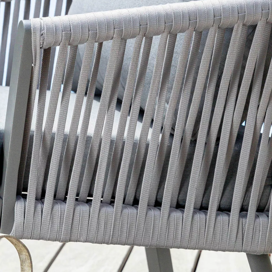 Salon de jardin en aluminium 4 places 4 pcs Amalfi Gris anthracite