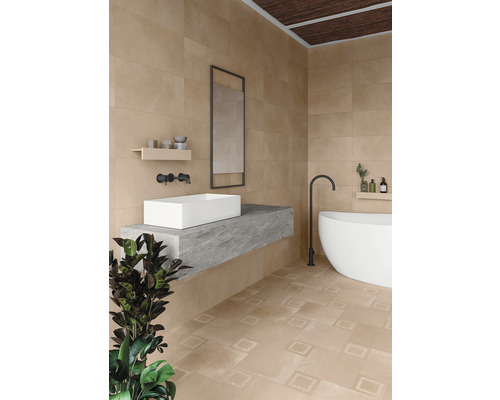Porseleinen steengoed wand- en vloertegel Cottage Brown 33 x 33 x 0,76 cm mat
