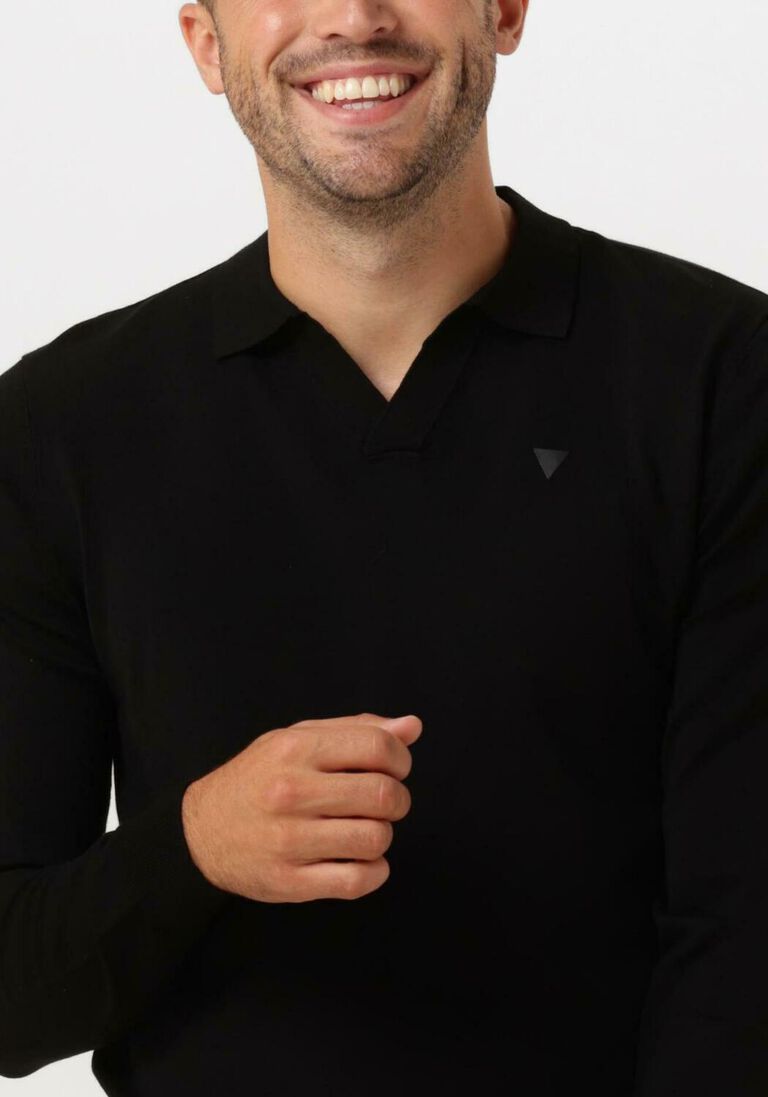 PUREWHITE zwarte purewhite trui knitted longsleeve with special collar