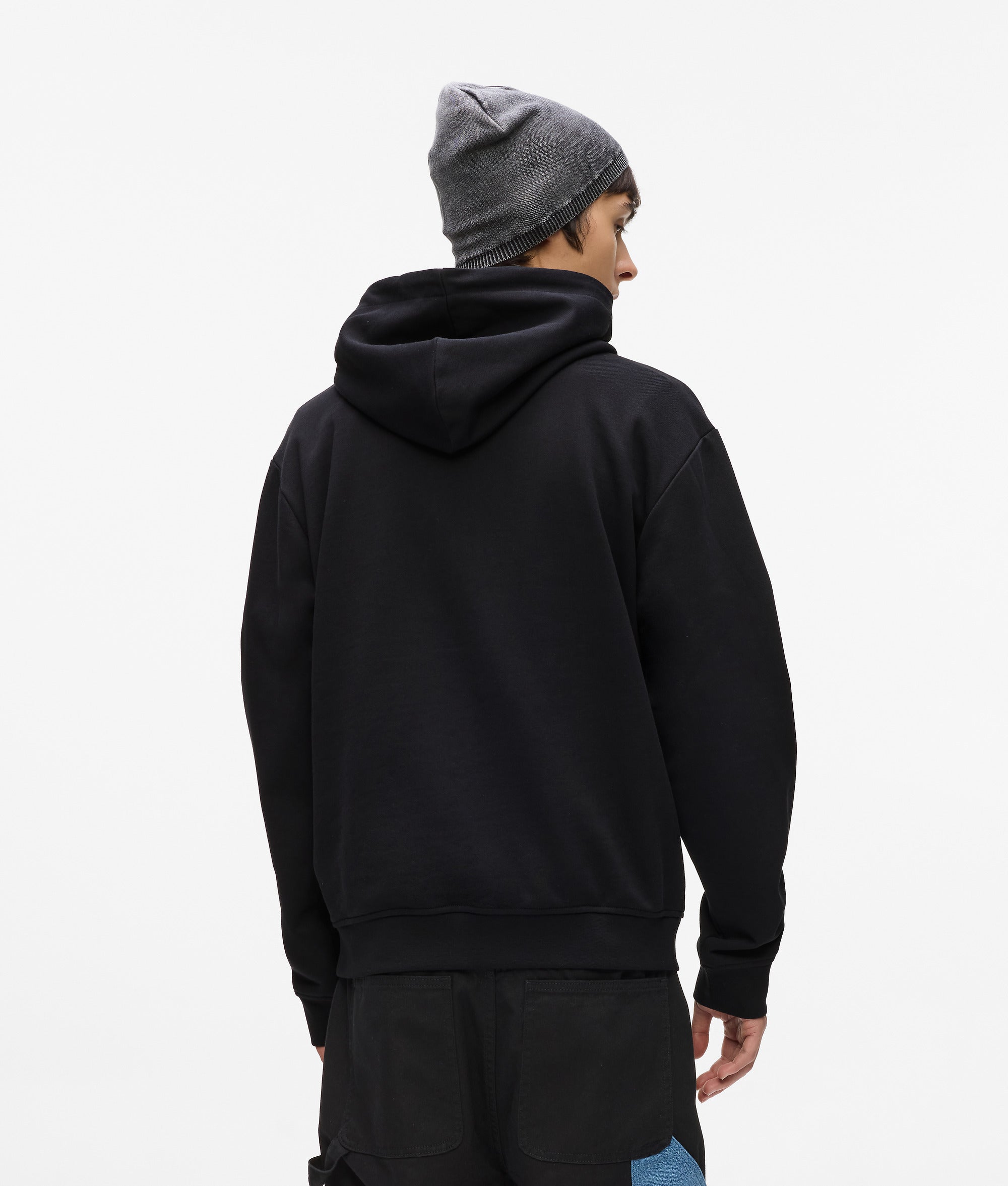 Hoodie met zakken van denim