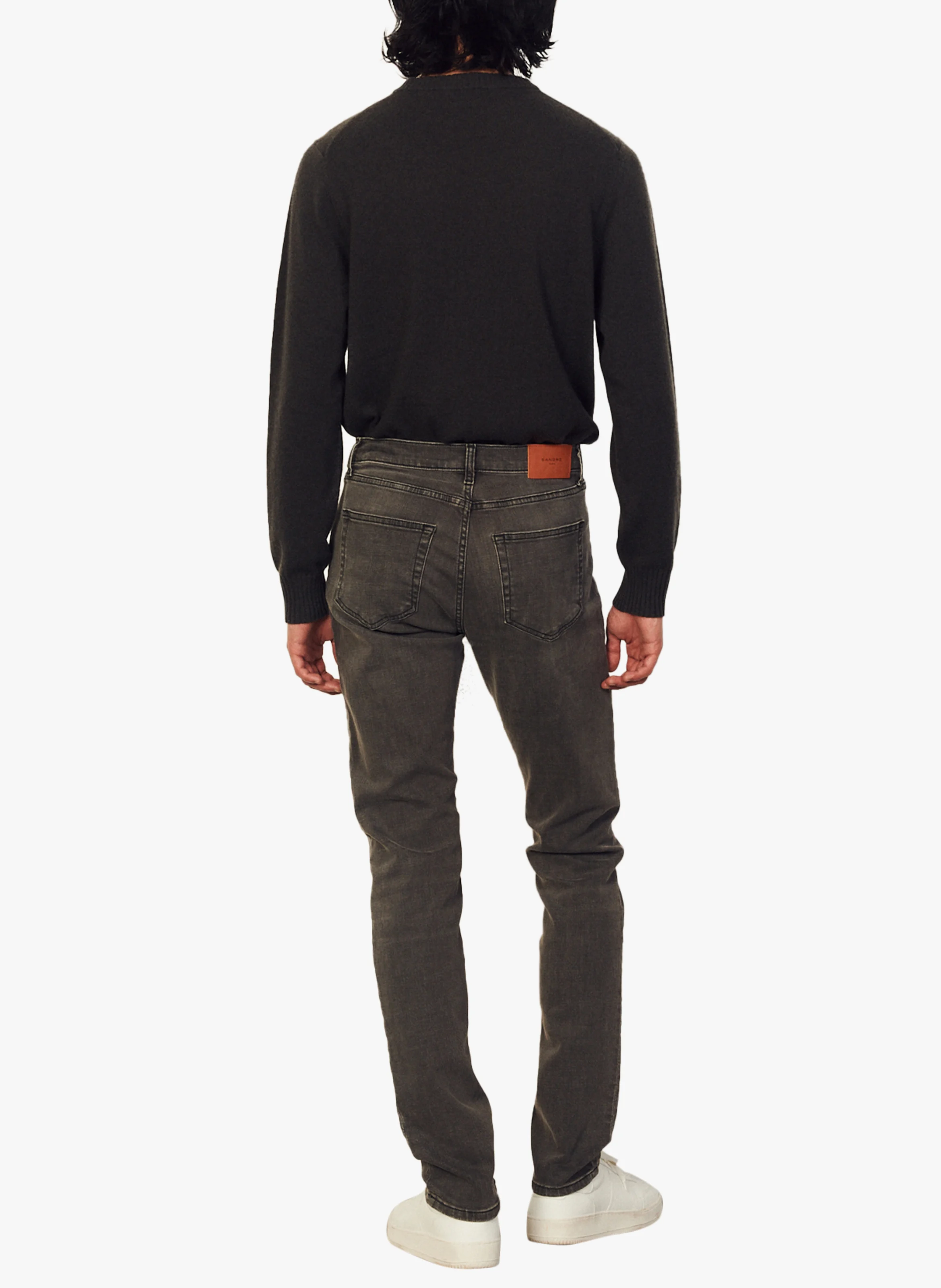 Jean slim taille normale en coton stretch | Gris