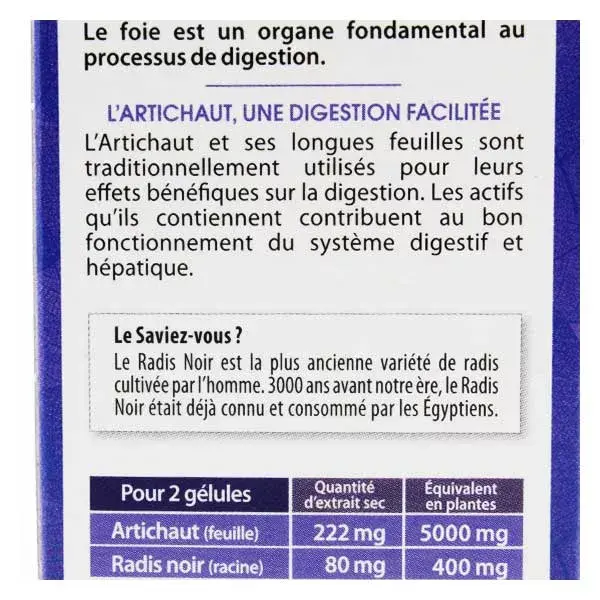 Juvamine Liver Wellbeing Alcachofra Rabanete Preto 50 cápsulas