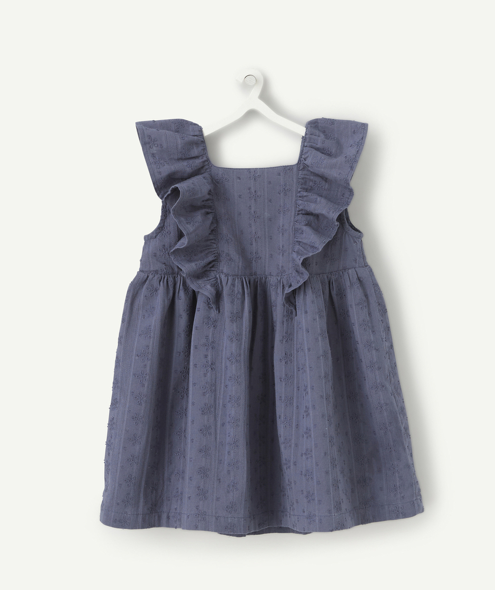 ROBE AVEC BLOOMER BÉBÉ FILLE BLEU MARINE AVEC BRODERIE