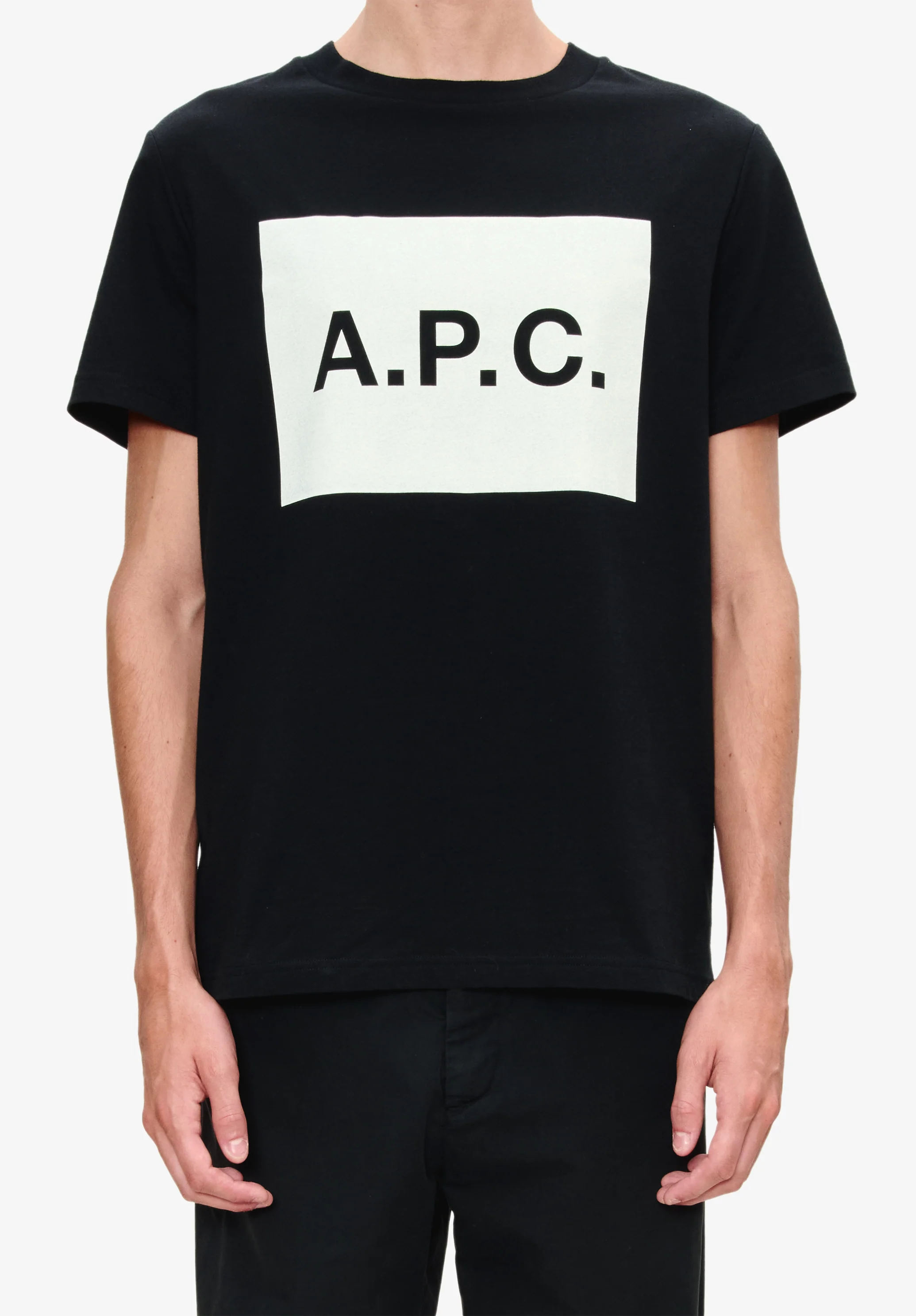 t-shirt mc vignette APC GOTS - Noir