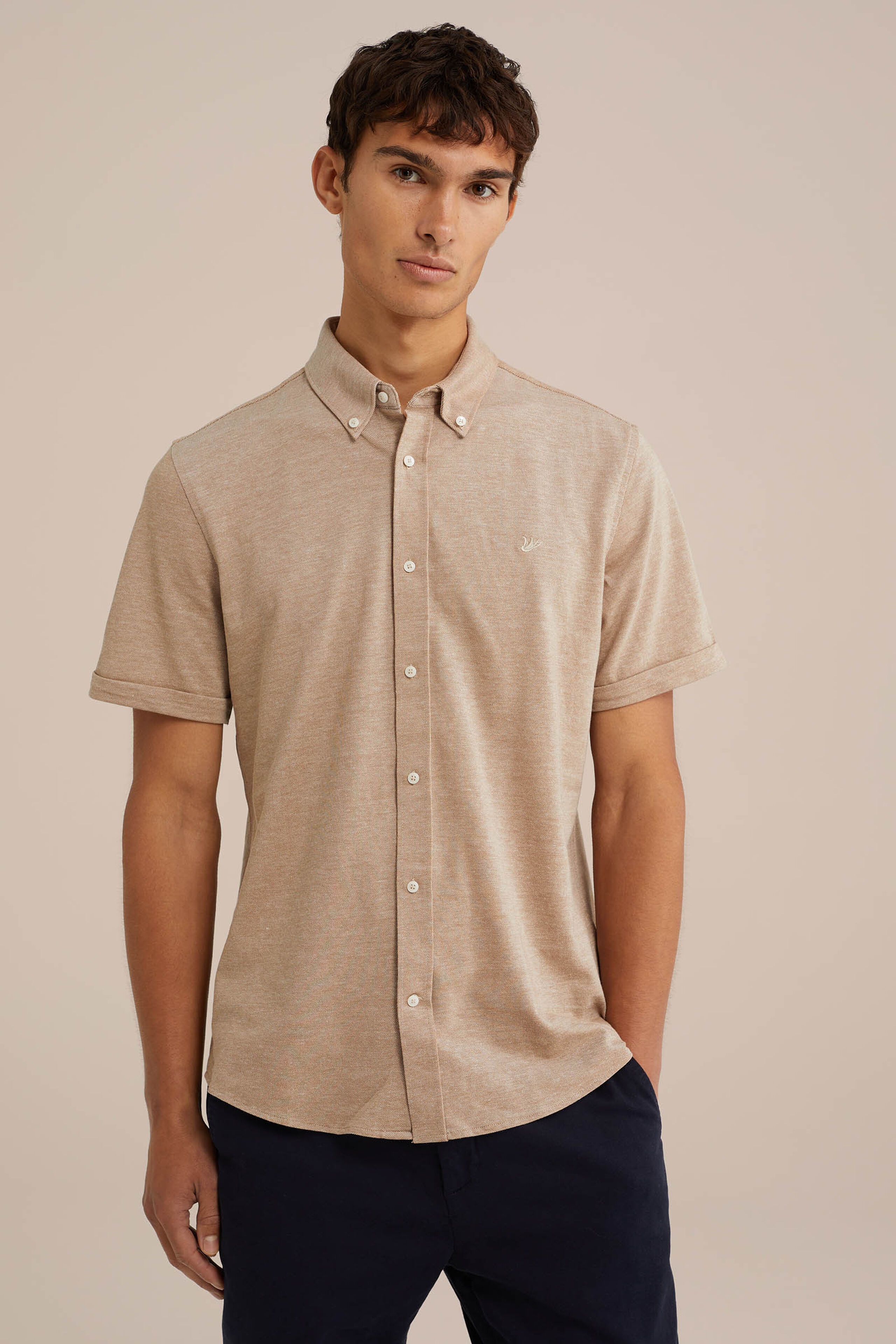 tall fit overhemd WE Fashion Beige