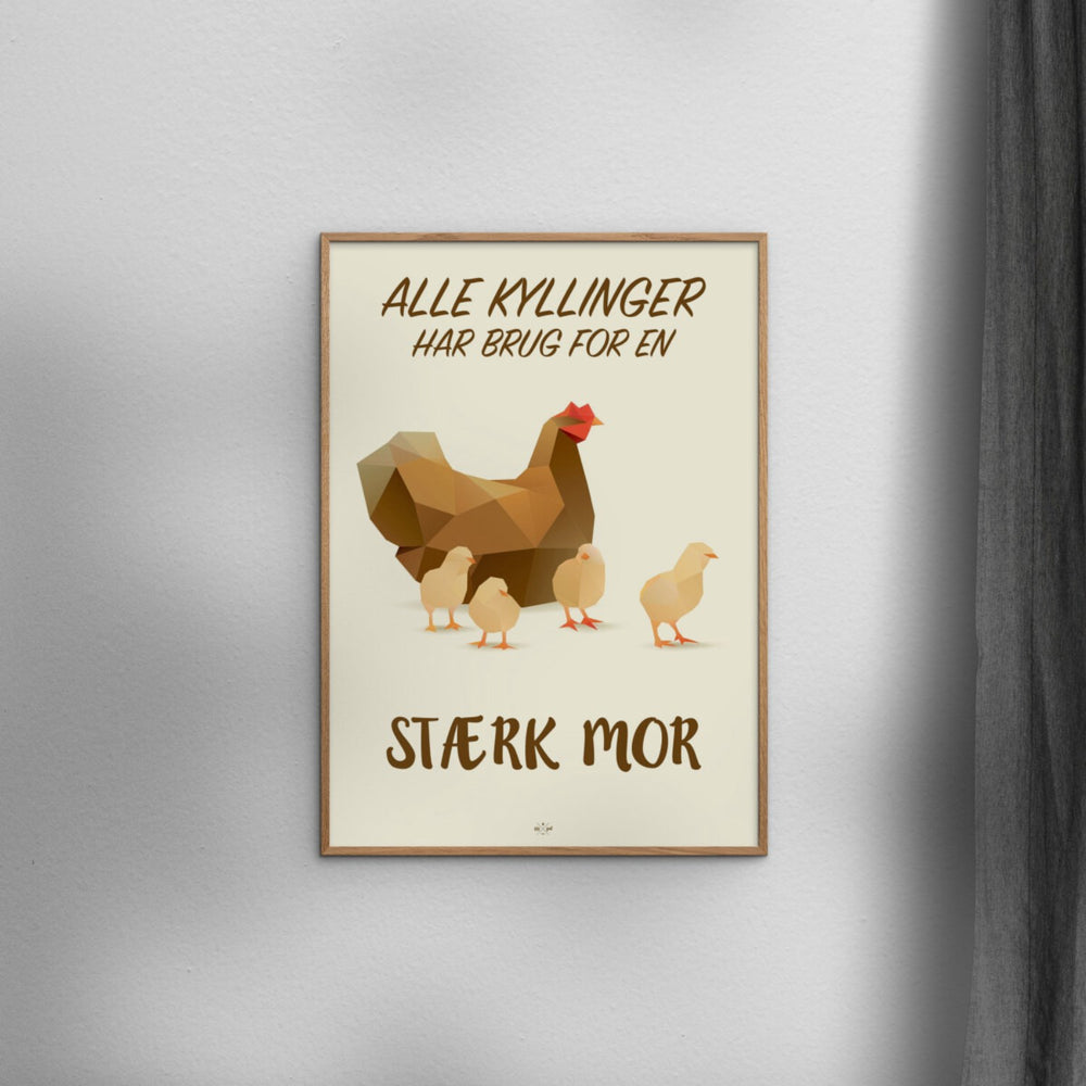 Køb Poster & Frame Citatplakat - Stærk Mor