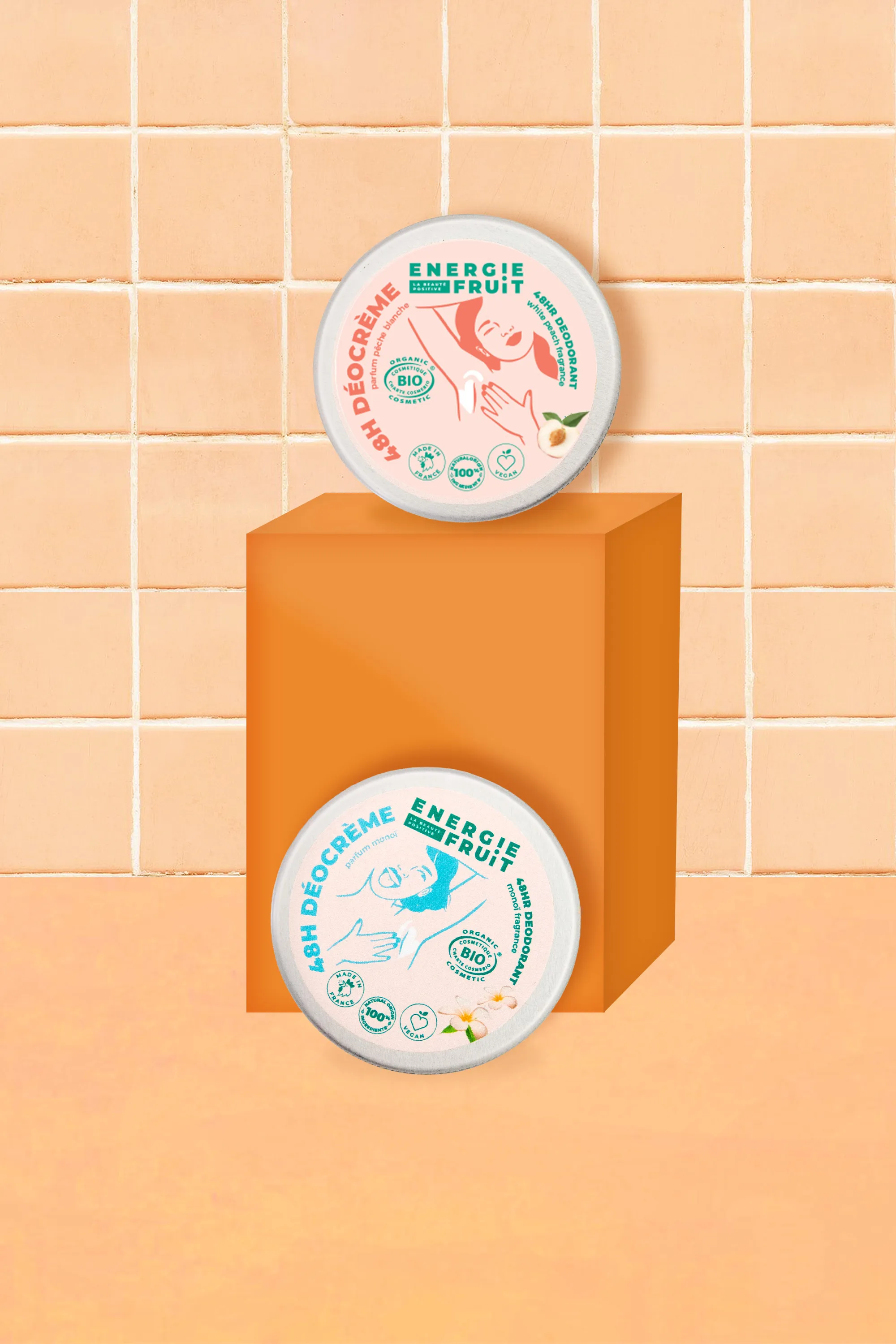 Energie Fruit Déodorant crème monoï certifié bio-45 g