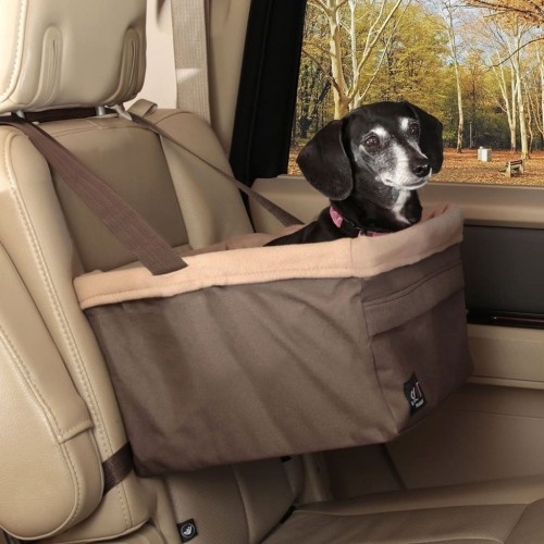 Cadeira elevatória marrom para animais de estimação para carro