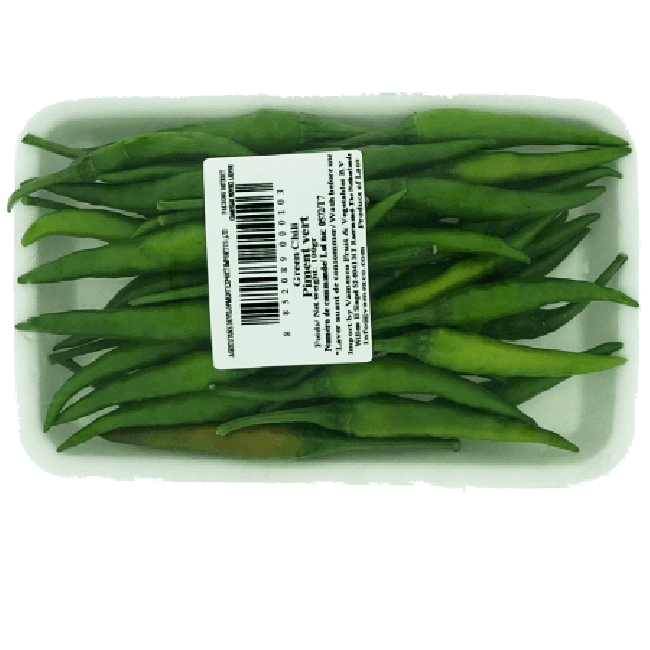 Dag vers Peper Rawit Groen 100g