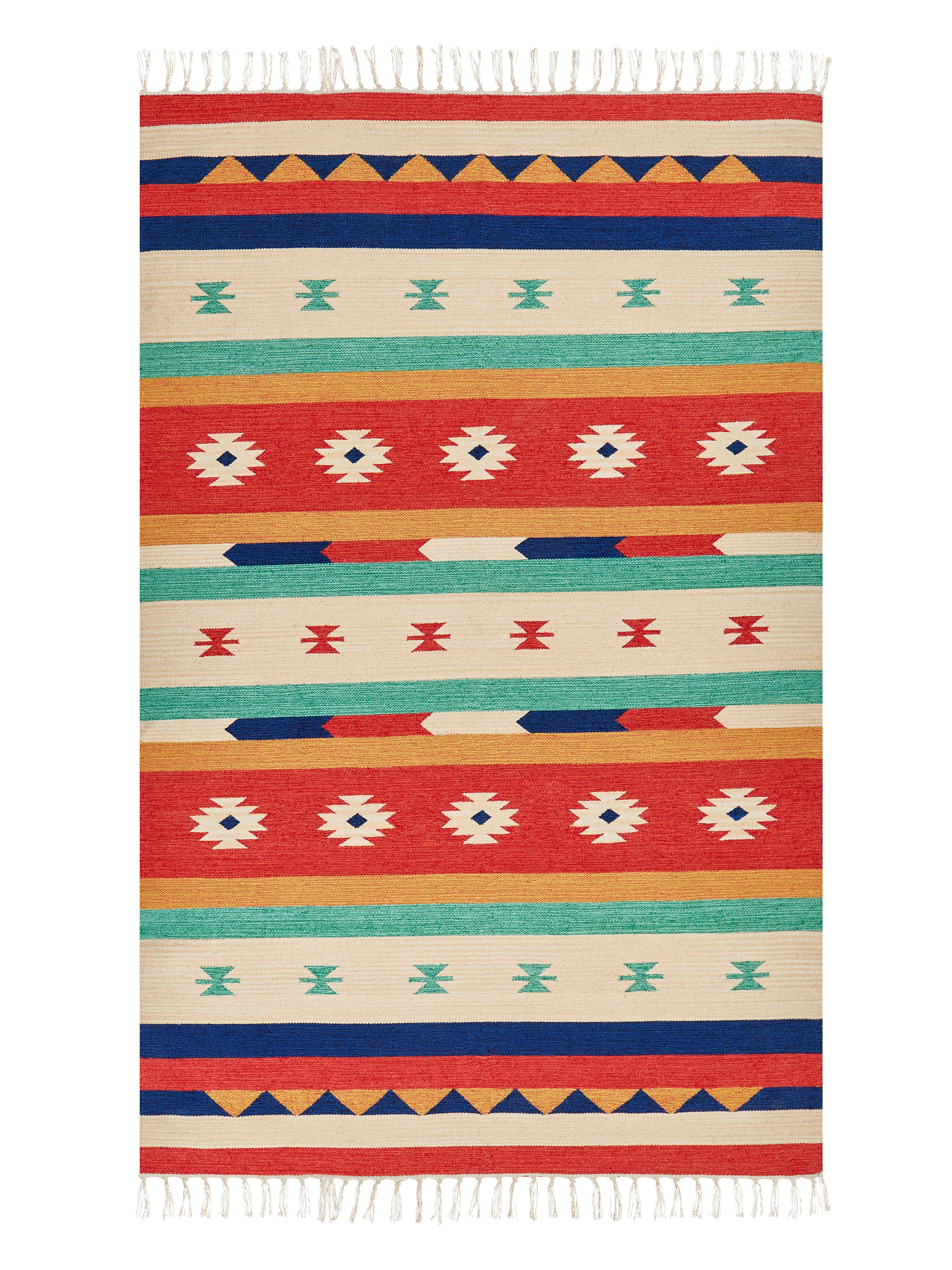 Vloerkleed MARGARA Meerkleurig 140 x 200 cm Katoen Kelim