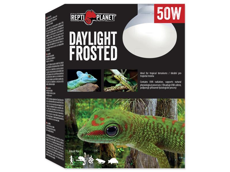Repti Planet Terrarienlampe Daylight Frosted 50 W Wärmende Terrarienbeleuchtung