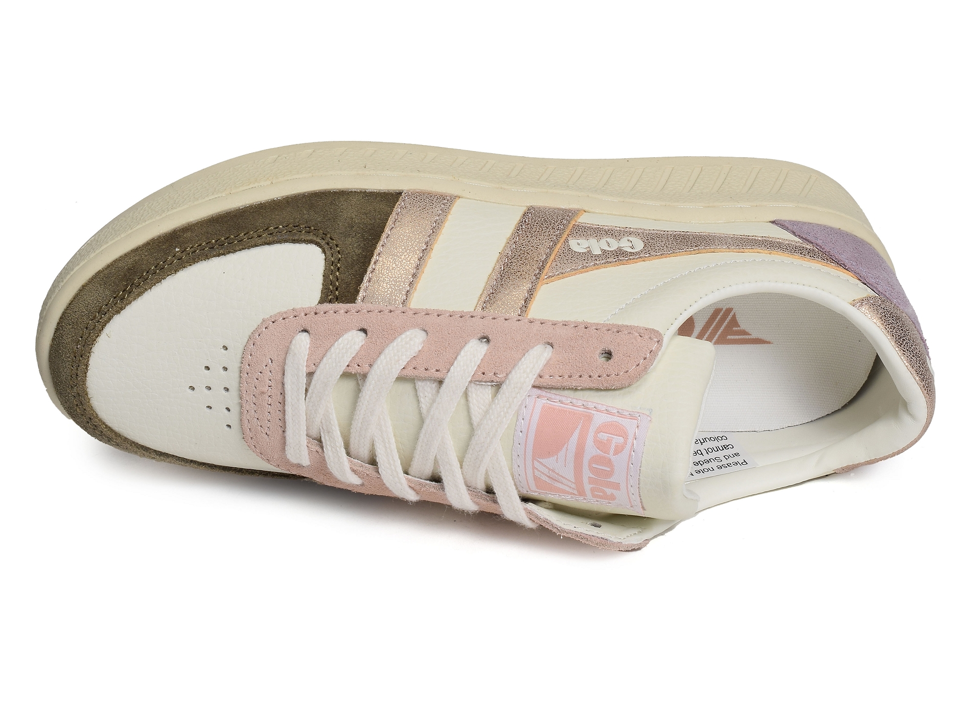 Grandslam quadrant trainers w blanc rose