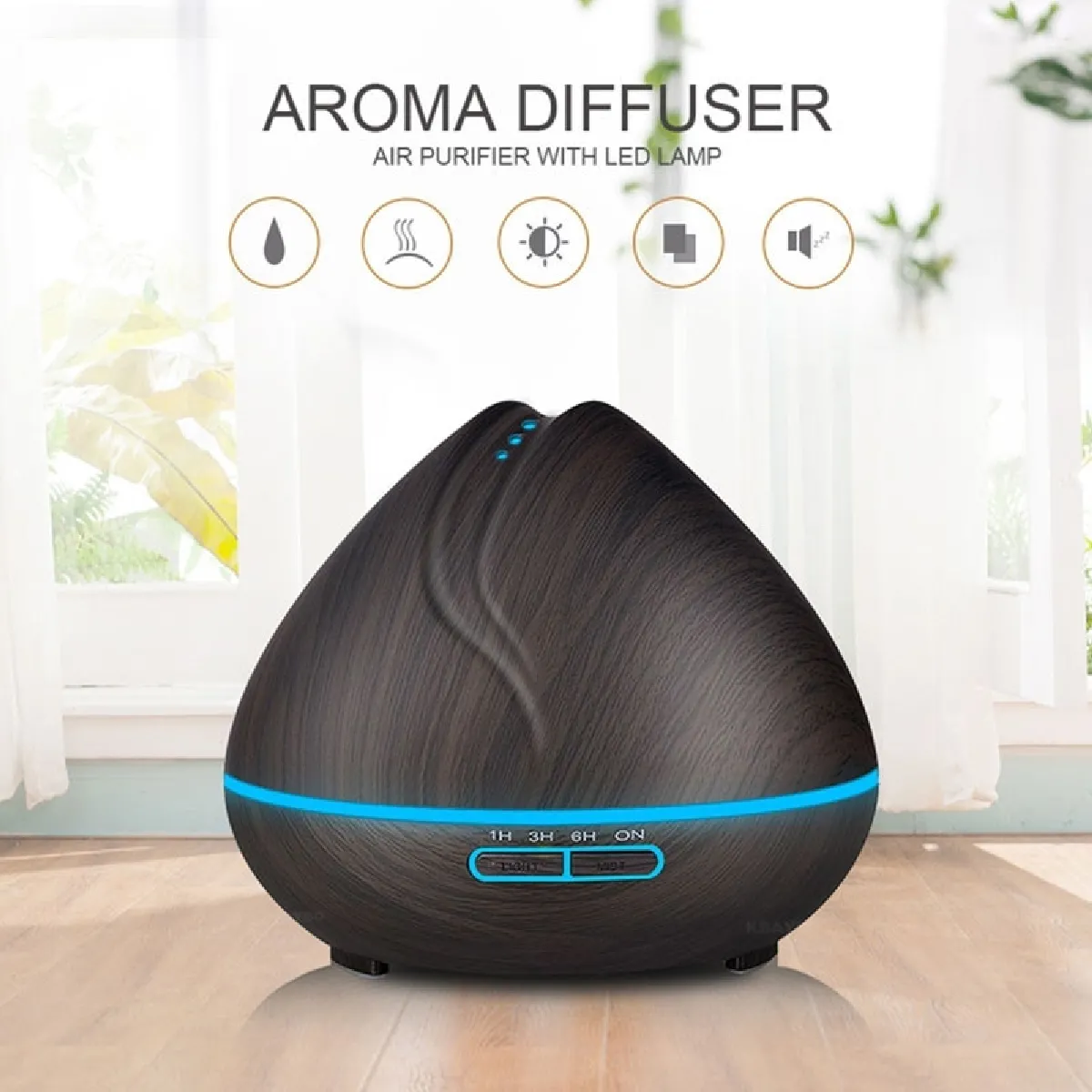 Wewoo Humidificateur à grain de bois