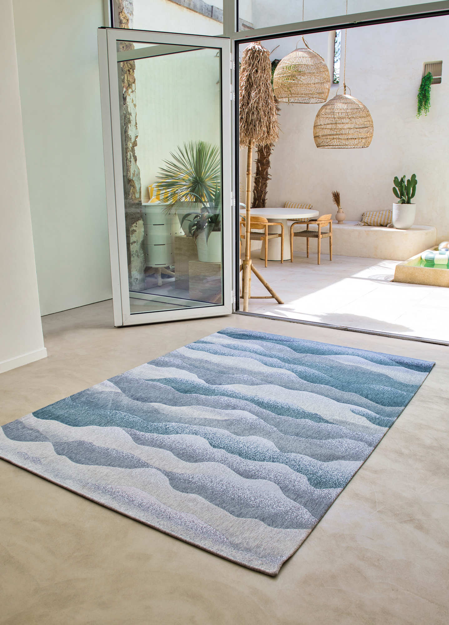 Ecorugs vloerkleed Himalaya blauw 280x390 cm