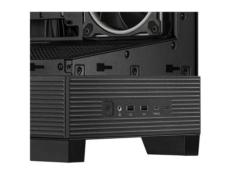 ASUS PC-Gehäuse A31 Plus TG ARGB Schwarz Modernes Gehäuse mit Panoramaseitenfenster und integrierter ARGB-Beleuchtung
