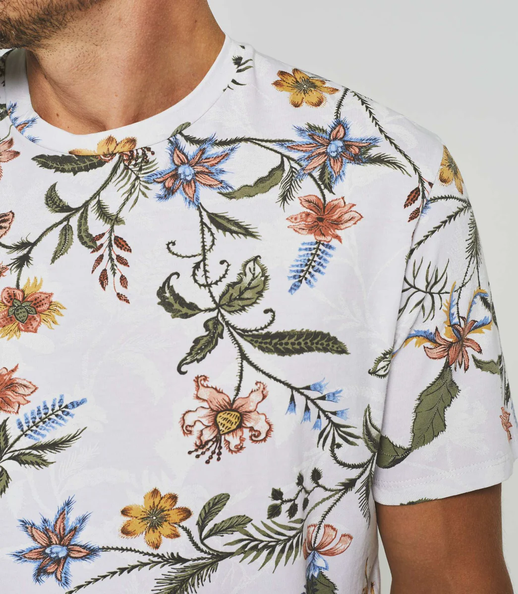T-shirt à imprimé blanc 