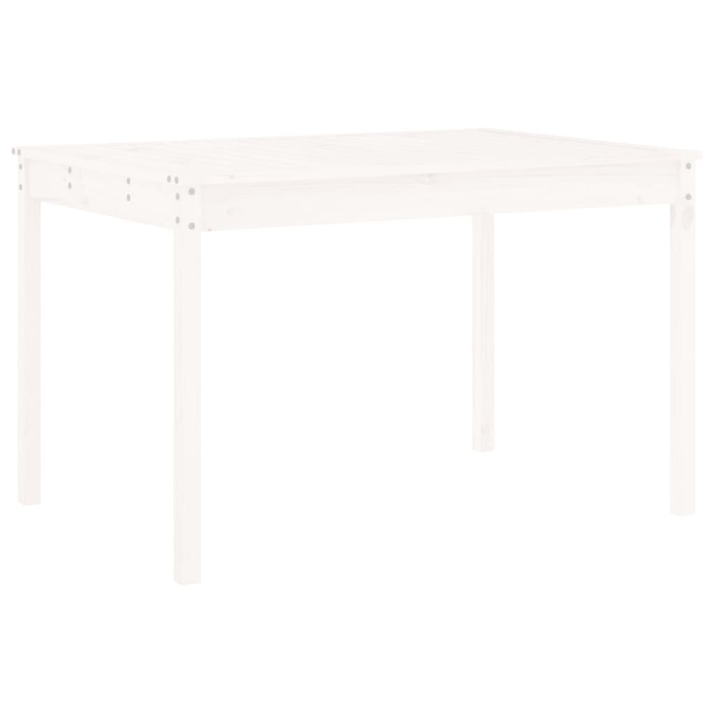 Ensemble à dîner de jardin 5 pcs blanc bois massif de pin