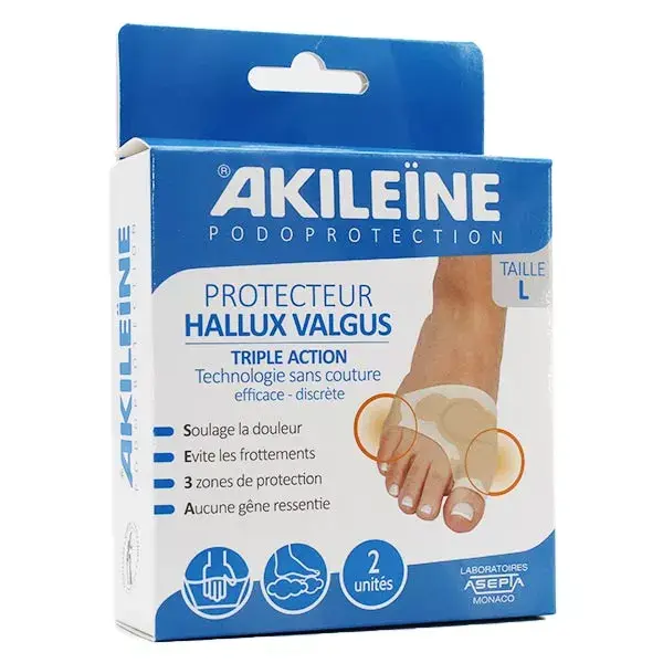 Protetor de hálux valgo Akileïne Podoprotection Tripla Ação Tamanho G