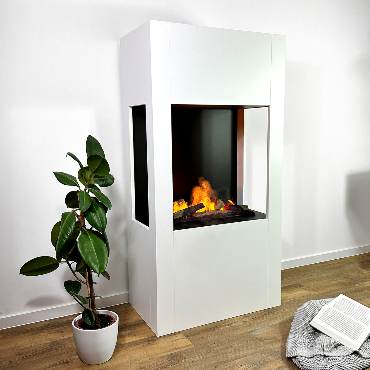 GLOW FIRE Elektrische haard 'Böll' | Waterdamphaard met OMC 600 | HxBxD: 145x74x44 cm