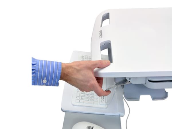 Ergotron StyleView - Vogn - åpen arkitektur - for notebook / tastatur / mus - medisinsk - aluminium, forsinket stål, kvalitetsplast - grå, hvit, pole