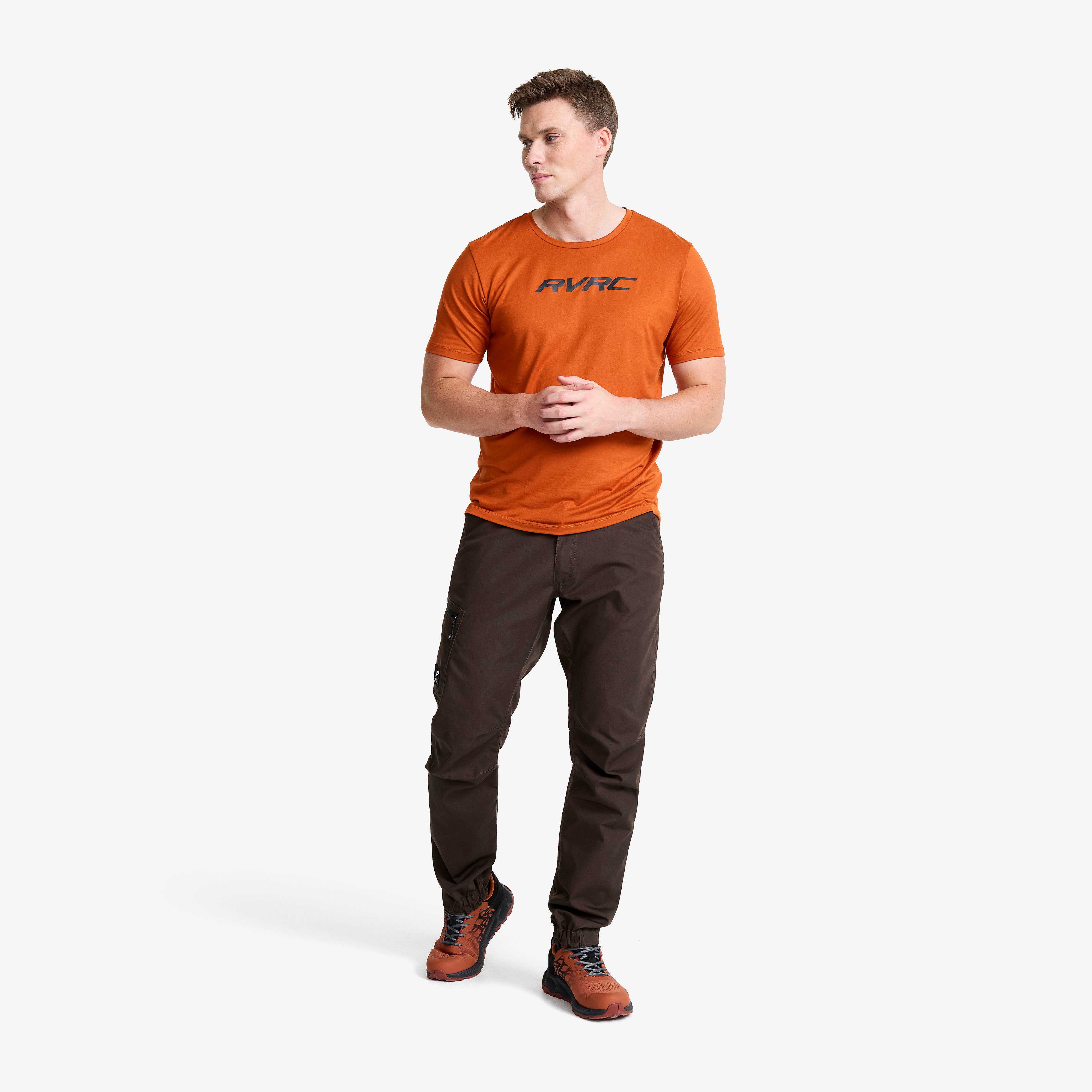 Mission Logo T-shirt Herre Terracotta Brown