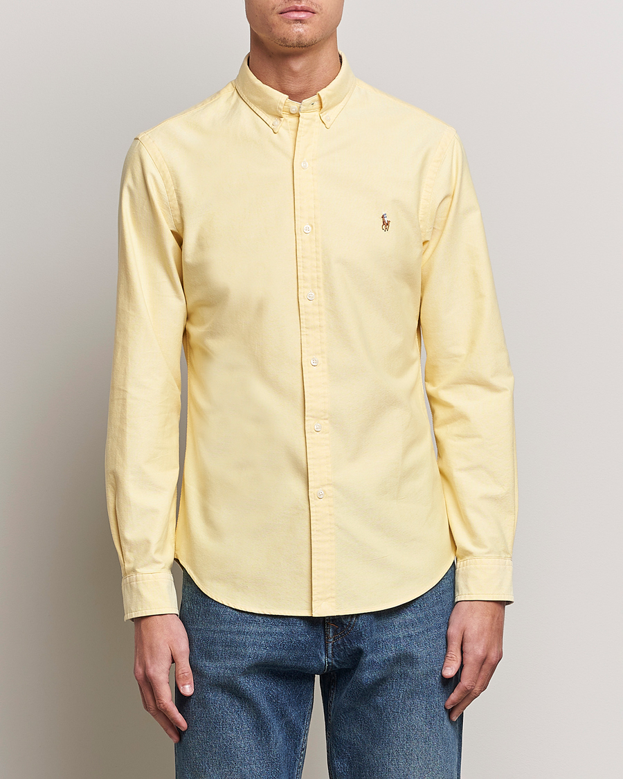 Polo Ralph Lauren Slim Fit Oxford Button Down Shirt Yellow Oxford
