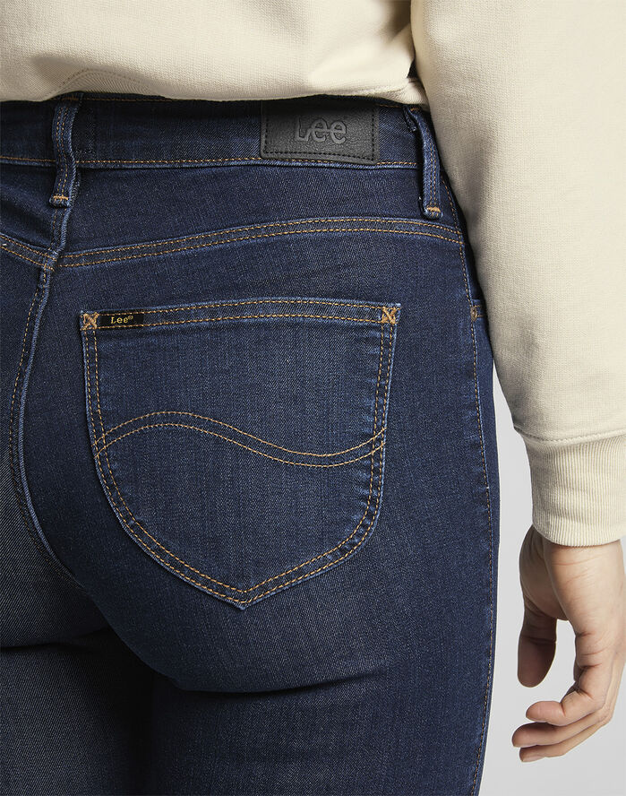 Lee Scarlett High TONAL STONEWASH Grå